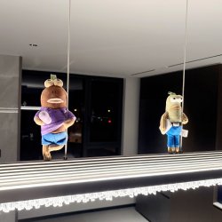 【100 Packages for the New Home】Bikini Bottom Residents' Chandelier Decoration Doll Pendants for Living Room Ambiance and Decor