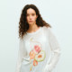REDOLENCE fruit slice white ink digital printed light long-sleeved T-shirt for women's summer pure cotton sunscreen hood