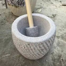 Traditional Stone Mortar and Pestle for Pounding Rice Cakes, Chili Peppers, and Making Rice Cakes, New Product on Sale