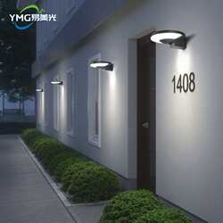 All aluminum solar wall light outdoor waterproof door light modern simple outdoor exterior wall light villa outdoor light