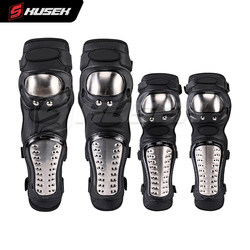 Stainless Steel Knee Pads, All-Season Motorcycle Riding Leg Protectors, Motorcycle Long Protective Gear, Full Set of Rider Men's Summer Anti-Fall and Windproof Gear