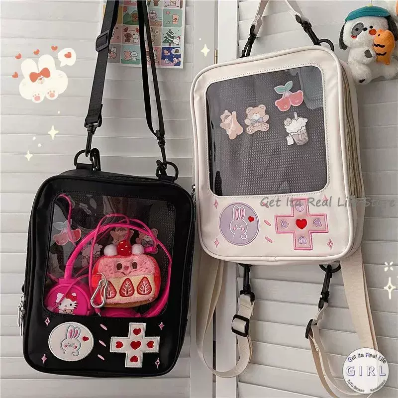 Small Cute Clear Kawaii Ita Bag Backpack Pin Display Transpa-Taobao