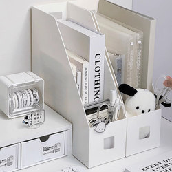 Folding Book Stand Book Storage Box Vertical ins Desktop Office File Organizer Book Holder Bookshelf