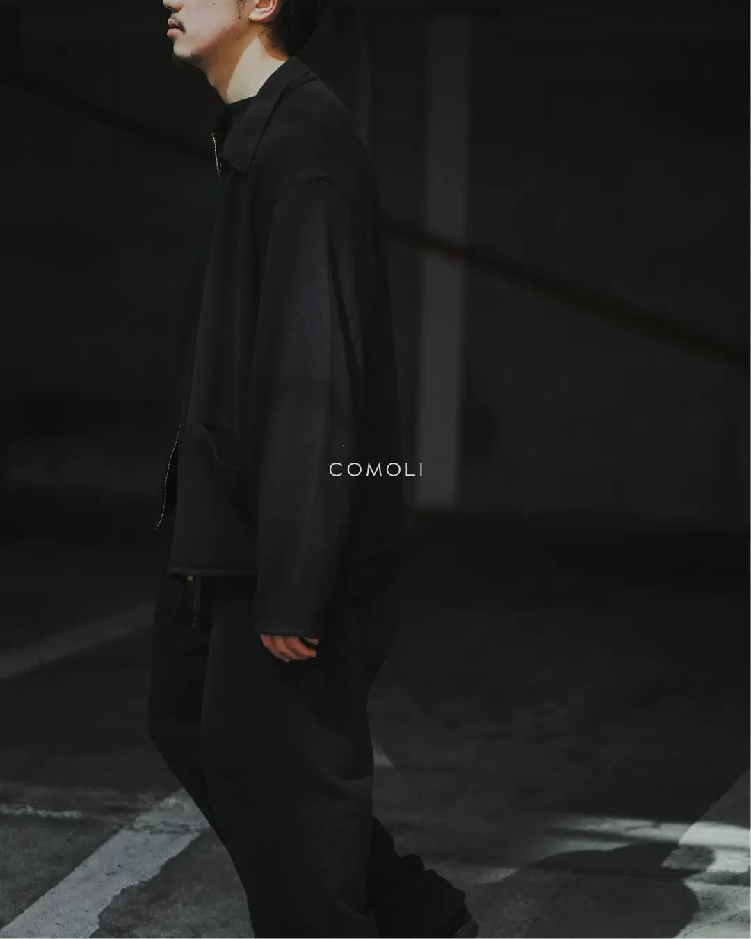 代购COMOLI Wool Washi Zip Short Jacket 日产和纸羊毛夹克25SS