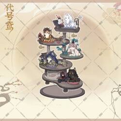 New Model Code Name Kite Creative Plush Cat Climbing Frame Acrylic Stand Cute High-Value Desktop Ornament Gift for Friends