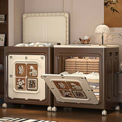 Medieval-Style Clothing Storage Box, Large Capacity, Household Flip-Top Foldable Quilt Storage Box, Toy and Snack Storage Cabinet