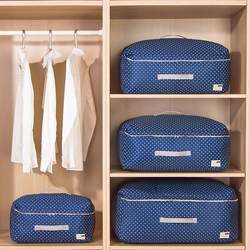 Tianzong storage bag soft thickened washable fabric clothes cotton quilt storage bag with lid zipper storage box