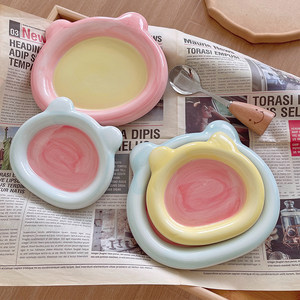 
New product Yuanjimiao丨fufou ceramic cat bowl, dog bowl, plate, main food canned pet bowl, cat food pet