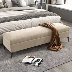 Master Bedroom Bed End Stool, Bedroom Bedside Storage Stool, High-End Minimalist Storage Box, Storage Bed Bench, Long Bench