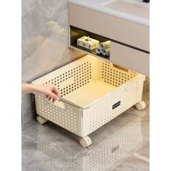 Dirty Laundry Basket under Bathroom Cabinet, Household Dirty Clothes Storage Basket, Laundry Basket on Wheels, Sock Storage Rack