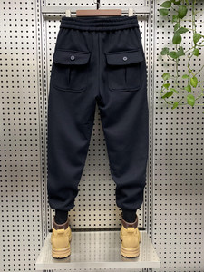 
Autumn and winter new men's velvet thickened casual pants Korean style slim-fitting sports foot-binding trendy harem sweatpants