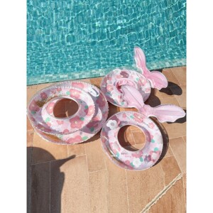 
Sequin mermaid steering wheel swimming ring children's seat baby boat girl water toy inflatable sunflower
