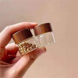 Mini Glass Storage Jar with Airtight Seal, Food-Grade Coffee Powder Portable Jar, Small Empty Jar for Storing Tea Leaves