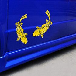 Large truck reflective safety all the way car stickers decorative pull flower rearview mirror personalized reflective U light stickers reflective strips