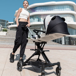 Extremely fast baby-walking artifact that can sit and lie down, lightweight folding baby stroller, baby stroller, T-cart, high-view stroller
