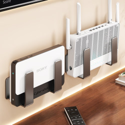 Router Placement Rack, No-Drill Wifi Storage Rack, Wall-Mounted Set-Top Box Bracket, Household Power Strip Holder