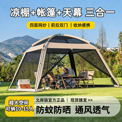 2025 New Outdoor Dome Canopy Tent Camping Sunshade Sun Protection Mosquito-Proof Camping Equipment Full Set of Shade Shelter