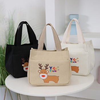 
Cartoon printed deer hand-held simple and fashionable tote bag