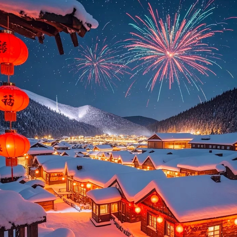 含机票东北哈尔滨旅游长白山延吉雪乡亚布力滑雪7天6晚纯玩跟团游