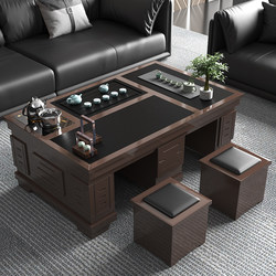 Chinese-Style Living Room Slate Multifunctional Tea Table with Kettle, Table and Chairs, Integrated Tea Set, Tea Brewing Station
