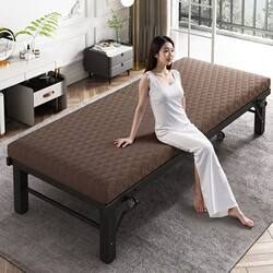 Folding Bed for Home Use, Reinforced Single Bed for Office Naps, Simple Small Apartment Double Bed, Hotel Extra Bed