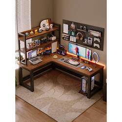 Hong Kong  Corner Computer Desk Desktop Gaming Table L-Shaped Desk Bedroom Home Study Table Simple Office