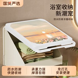 Bathroom Clothes Storage Solution, Bathroom Wall Storage Box, Toilet Folding Storage Rack, Waterproof Box, Clean