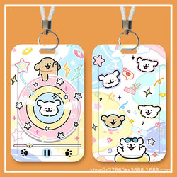 Line Drawing Cartoon Cute Puppy Halloween Card Holder Campus Student Meal Card Access Control Bus Work Id Card New Style