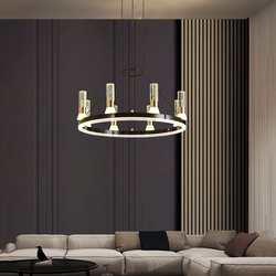 Nordic retro industrial style chandeliers living room lights LED villa hotel restaurant restaurant light crystal chandeliers