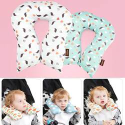 Baby baby u-shaped pillow travel pillow trolley pillow safety seat pillow neck protection pillow 10 colors
