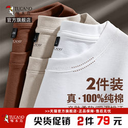 Woodpecker Pure Cotton Long-Sleeve T-Shirt for Men, Autumn and Winter 2025 New Style, Loose Fit, Large Size, Inner Layer Base Shirt, Men's Short-Sleeve Y