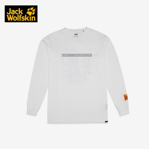 
JackWolfskin wolf claw authentic men and women outdoor color label breathable printed long-sleeved T-shirt 5821291