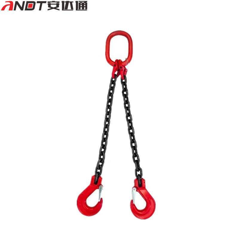 安达通 起重吊索具 猛钢铁链条吊链行车吊装工具 3吨0.5米2腿