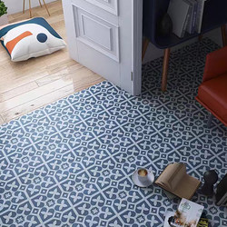 Gray-Blue Retro Small Floral Tiles for Restaurant Chains, Coffee Shops, Hotels, and Guesthouses, Wall and Floor Tiles, 200 Specifications