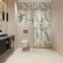 Green Leaf Pattern 4-Version Infinite Continuous Pattern Multi-Specification Tile Modern Pastoral Style Hotel and Homestay Chain Store