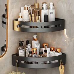 Bathroom Corner Shelf, No-Drill Wall-Mounted Storage Rack for Toilet, Washroom, Kitchen, and Sink