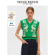 Teenie weenie Women's sweater 2025 spring new retro embedded flower casual V -neck knit vest