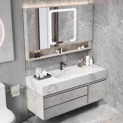 Rock one-piece light luxury bathroom cabinet combination modern simple bathroom large basin washbasin washbasin cabinet