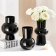 Net red light luxury black retro glass small flower bottle flower bottle flower bottle flower arrangement living room desktop hydroponic green value flower home ornaments