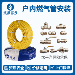 Hengtong Gas Pipe Natural Gas 304 Stainless Steel Corrugated Pipe Thickened Explosion-proof Hose 46 Minutes Home Installation