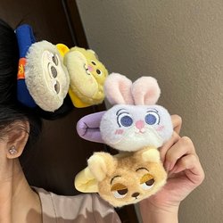 Autumn and Winter Plush Nick Judy Bangs Hair Accessories for Girls, Ins Hair Clips, Cute Cartoon Crazy Animal Hair Clips
