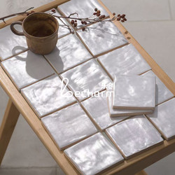 French Retro Pearl Brick Tiles Spanish Pearl Glaze Handmade Tiles Kitchen Bathroom Wall Tiles 10×10cm