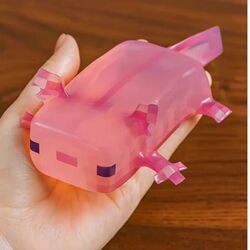 Popular Moldable Minecraft Axolotl Squishy Toy, Axolotl Squishy with Great Texture, Stress-Relief Toy