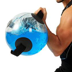 Spherical Water Bag Weight-Bearing Medicine Ball Fitness Strength Training Water Ball Portable Inflatable Water-Filled Squash Ball Wall Ball Personal Training Equipment