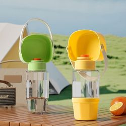 Portable drinking cup for dogs when going out, portable drinking cup for cats and dogs, two-use outdoor drinking water cup for walking dogs