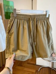 Plus Size 150kg American Style Quick-Drying Sports Shorts Men's Summer Thin Loose-Fitting Five-Quarter Pants Casual Running Pants