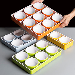 Melamine Tableware Nine-Square Grids Plate 246 Grids Plate Fruit Grids Tray Hot Pot Barbecue Side Dish Platter Tray