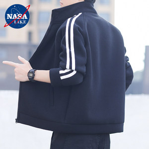 
NASA polar fleece jacket for boys spring and autumn outdoor sports sweatshirt casual jacket large size autumn and winter thickened fleece jacket