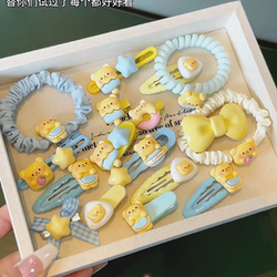 6-Piece Set of Cute Butter Bear Series Collection! Cartoon Fun Hair Clips, Bangs Clips, Duckbill Clips, Hair Accessories