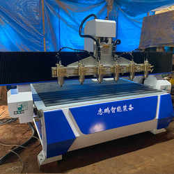 Woodworking Machinery Fully Automatic Cnc Four-Head Drilling Machine 4-Head Vertical Drilling and Milling Integrated Machine Engraving Machine